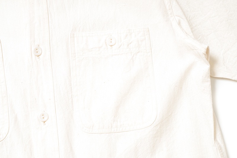 BUZZ RICKSON'S �Х��ꥯ���� Ⱦµ����� ��WHITE CHAMBRAY WORK SHIRTS (SHORT SLEEVE)�� BR35857