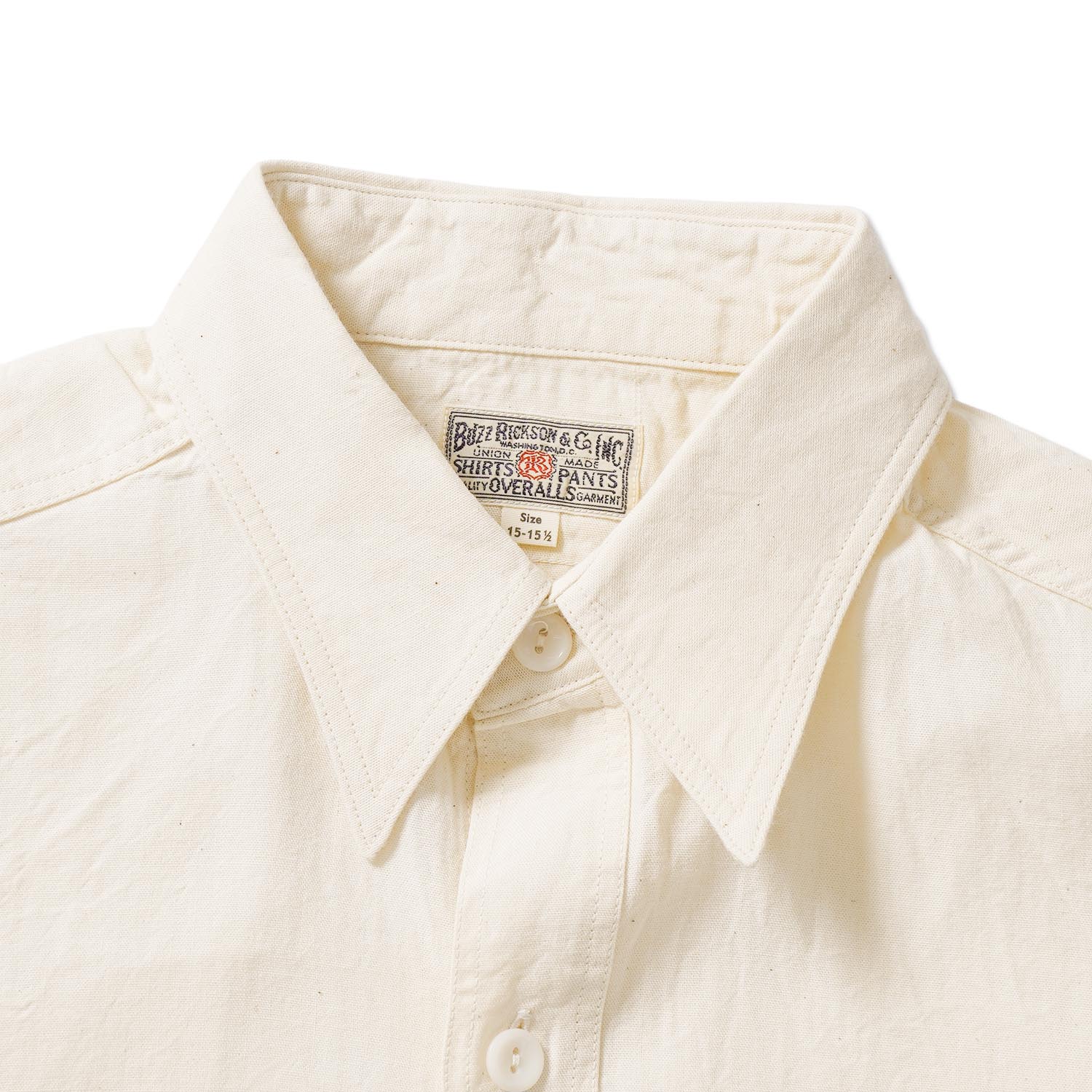 BUZZ RICKSON'S �Х��ꥯ���� Ⱦµ����� ��WHITE CHAMBRAY WORK SHIRTS (SHORT SLEEVE)�� BR35857