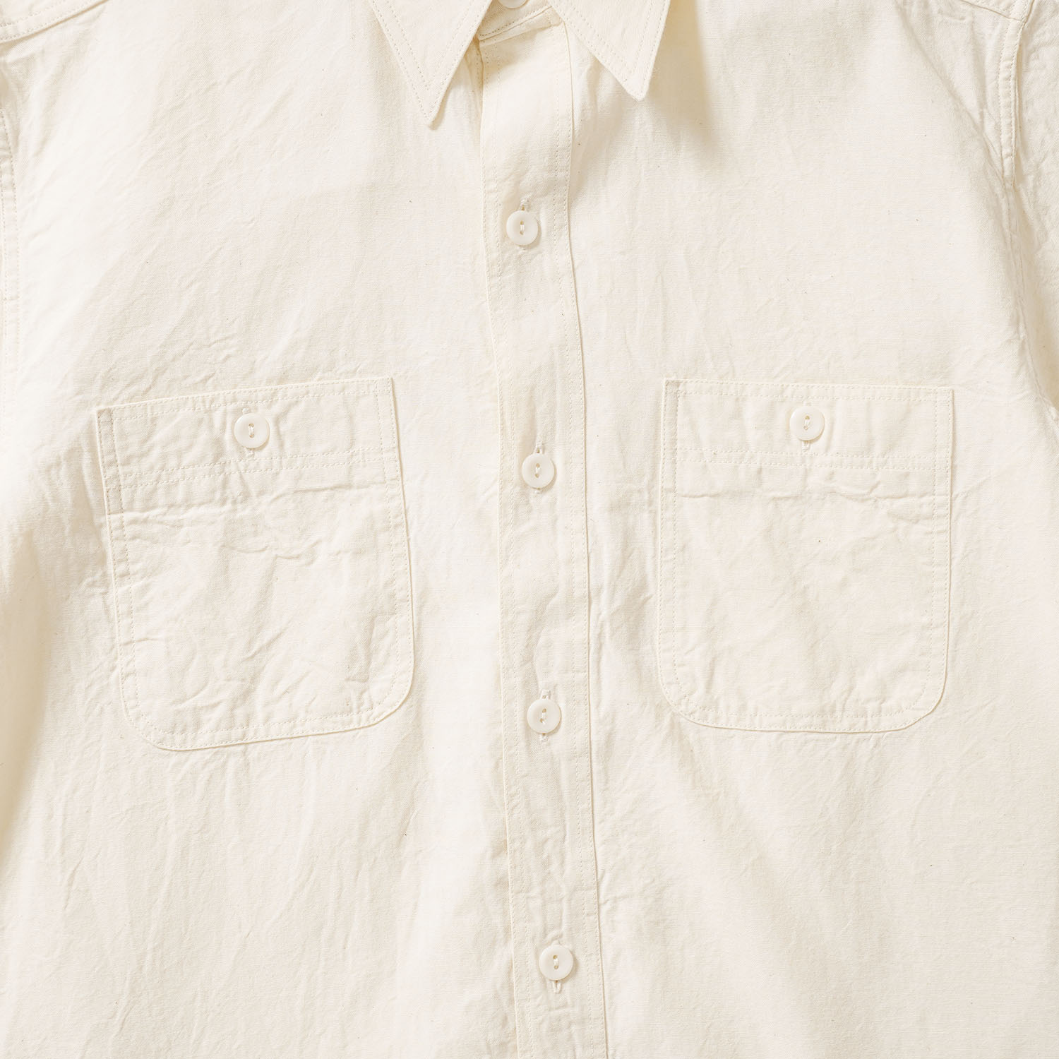 BUZZ RICKSON'S �Х��ꥯ���� Ⱦµ����� ��WHITE CHAMBRAY WORK SHIRTS (SHORT SLEEVE)�� BR35857