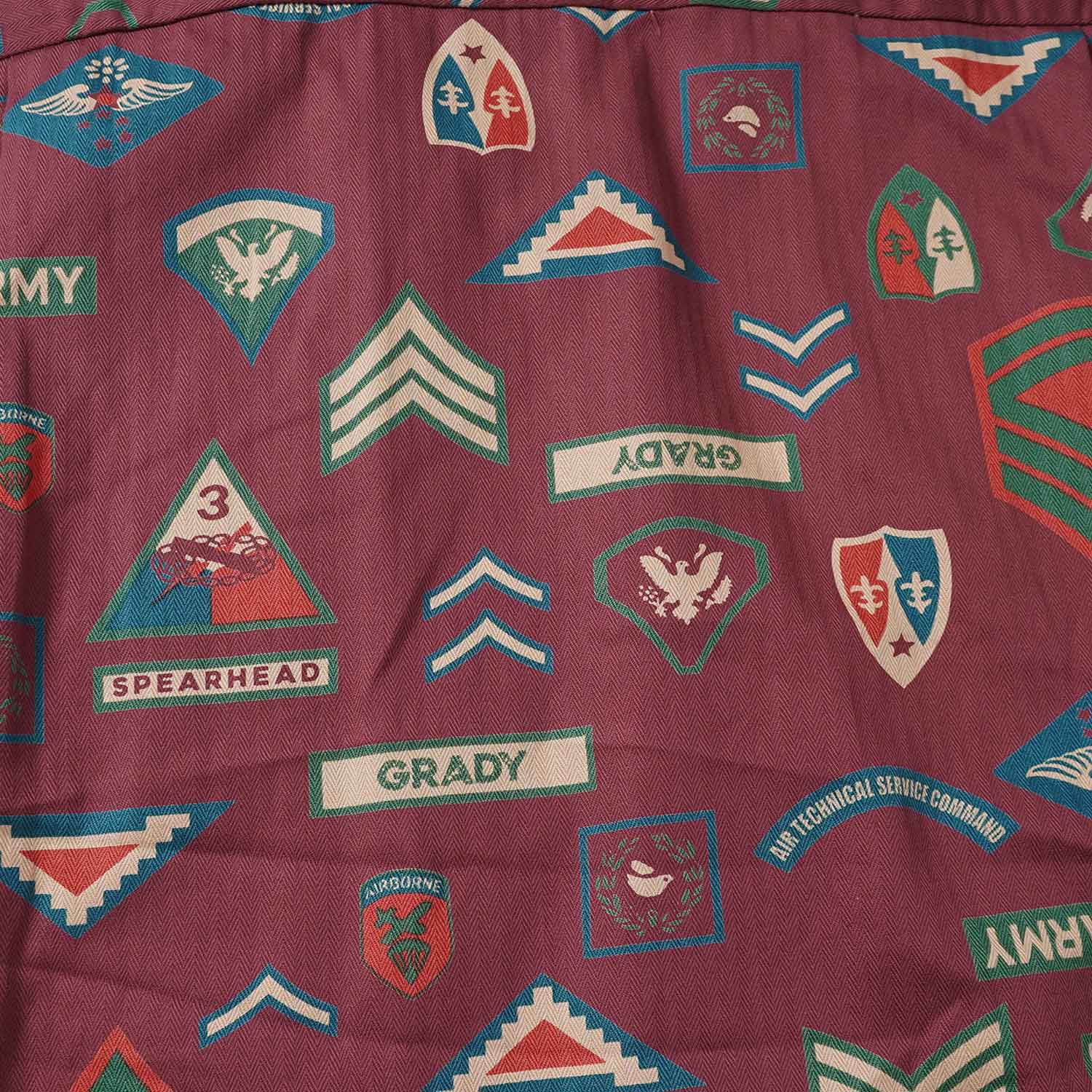 SUN SURF ���󥵡��� Ⱦµ �����ϥ���� COTTON HERRINGBONE HAWAIIAN SHIRT ��INSIGNIA OF ARMY�� SS39696
