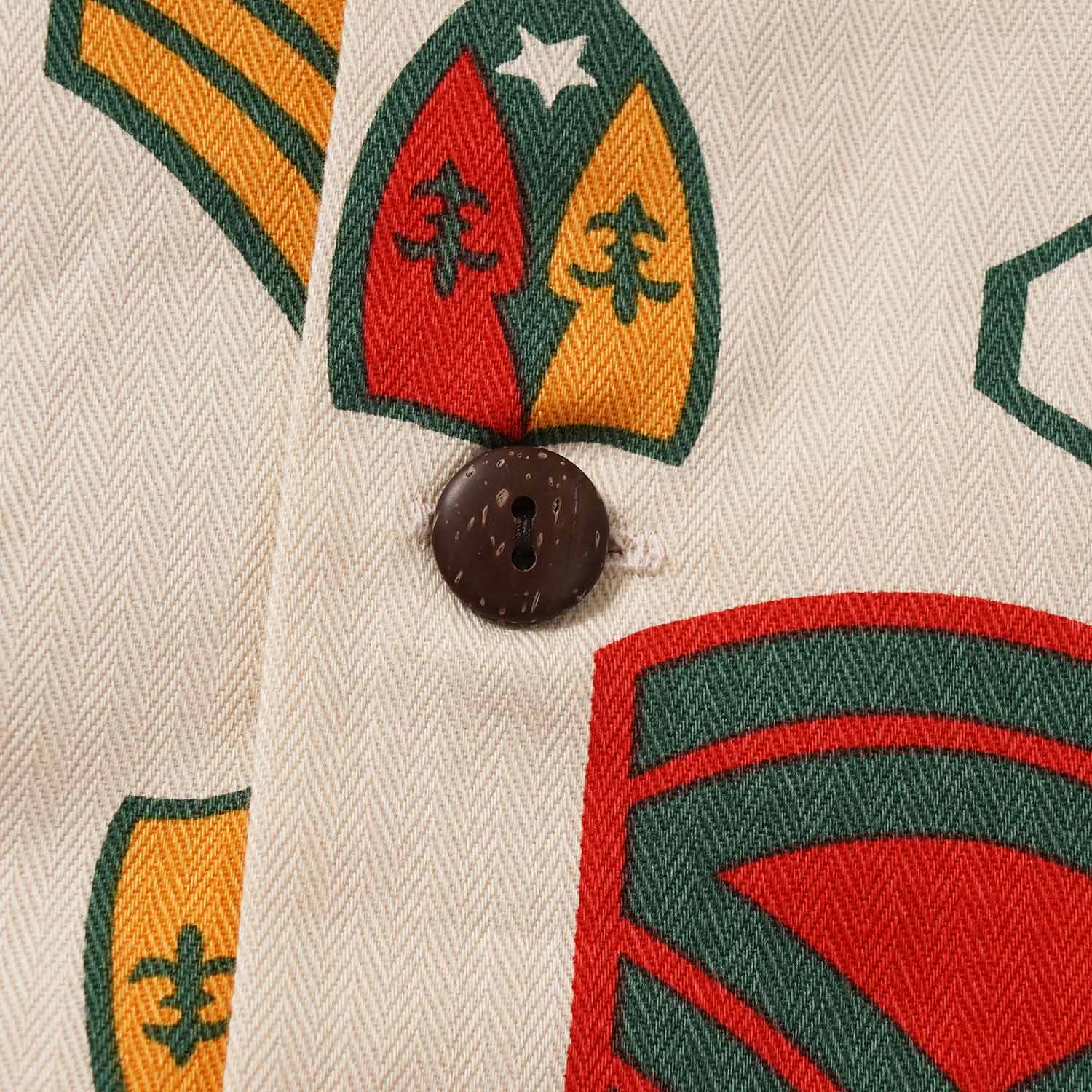 SUN SURF ���󥵡��� Ⱦµ �����ϥ���� COTTON HERRINGBONE HAWAIIAN SHIRT ��INSIGNIA OF ARMY�� SS39696