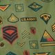 SUN SURF ���󥵡��� Ⱦµ �����ϥ���� COTTON HERRINGBONE HAWAIIAN SHIRT ��INSIGNIA OF ARMY�� SS39696