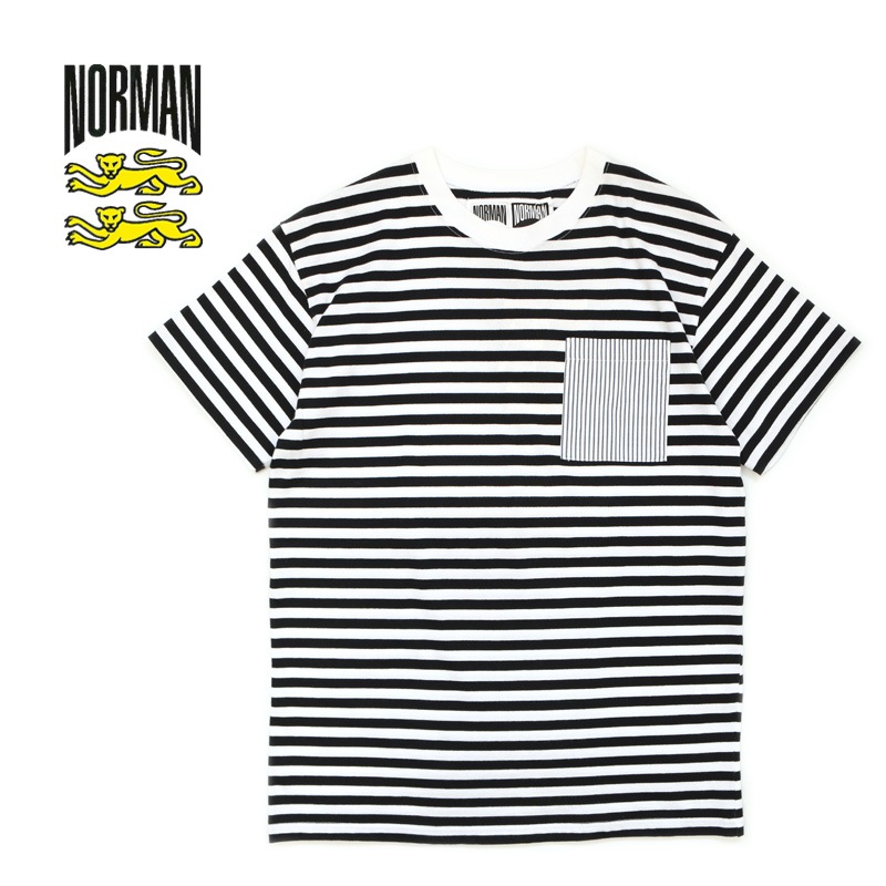 NORMAN �Υ�ޥ� Ⱦµ T����� STRIPE POCKET BORDER TEE SHIRTS NOR-0016