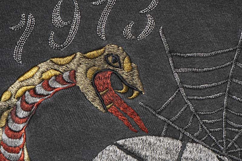 Schott ����å� �������å� �ȥ졼�ʡ� "PIGMENT SKULL AND SNAKE CREW SWEAT"  782-5232011