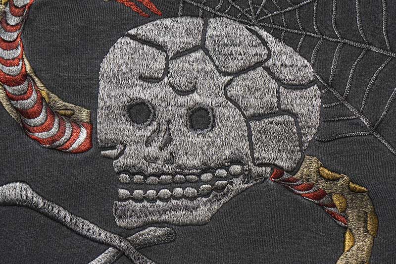 Schott ����å� �������å� �ȥ졼�ʡ� "PIGMENT SKULL AND SNAKE CREW SWEAT"  782-5232011
