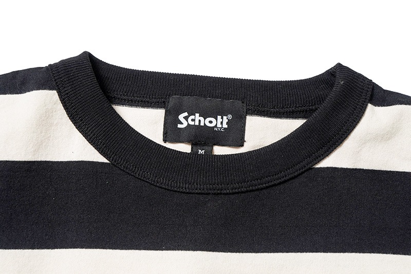 Schott ����å�  Ĺµ�ԥ����  "WIDE BORDER POCKET T-SHIRT"  782-5930005