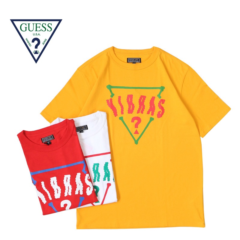 �ں߸˰��ݥ�����50��OFF��GUESS GREEN LABEL ���� ���꡼��졼�٥� Ⱦµ T�����"TRIANGLE LOGO S/S TEE" M91I67K44I