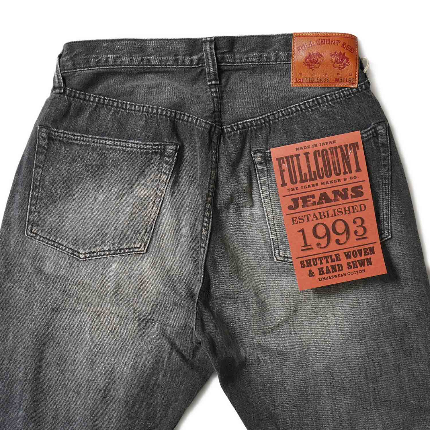 FULLCOUNT �ե륫����� �ѥ��  "Straight Black Selvedge Denim Dartford(Super Smooth)"  1101BKSSHW