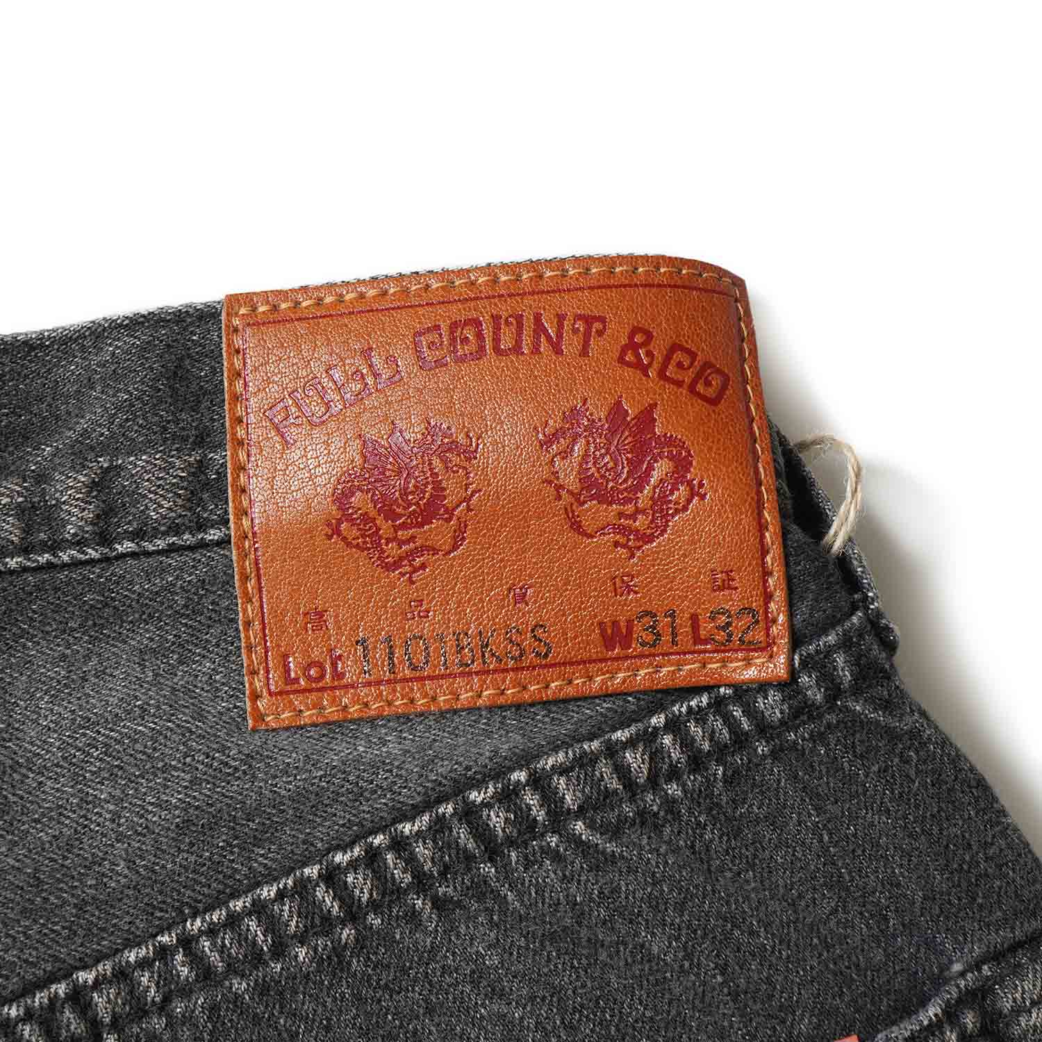 FULLCOUNT �ե륫����� �ѥ��  "Straight Black Selvedge Denim Dartford(Super Smooth)"  1101BKSSHW