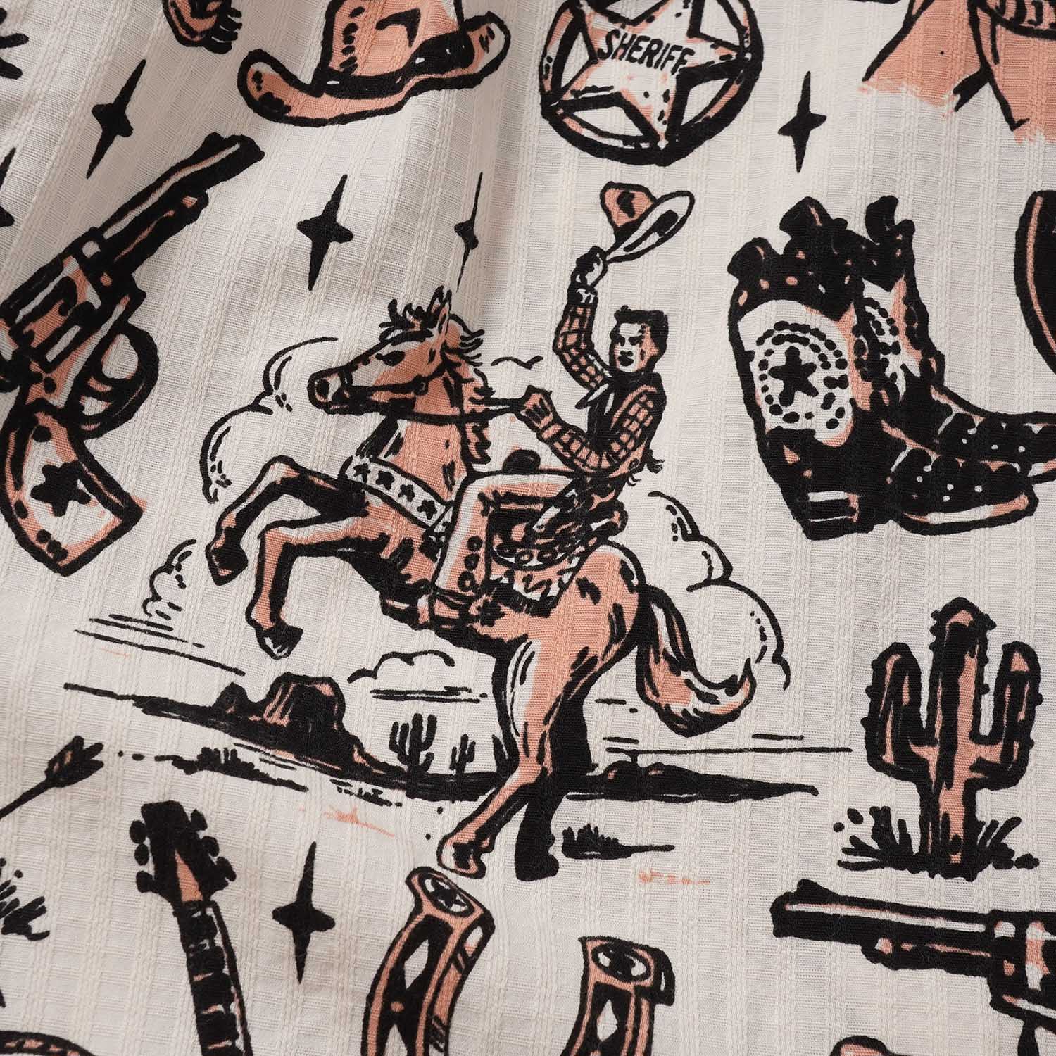 STAR OF HOLLYWOOD ���������֥ϥꥦ�å� Ⱦµ ����� DOBBY COTTON OPEN SHIRT  ��THE WESTERNER" by VINCE RAY  SH39706