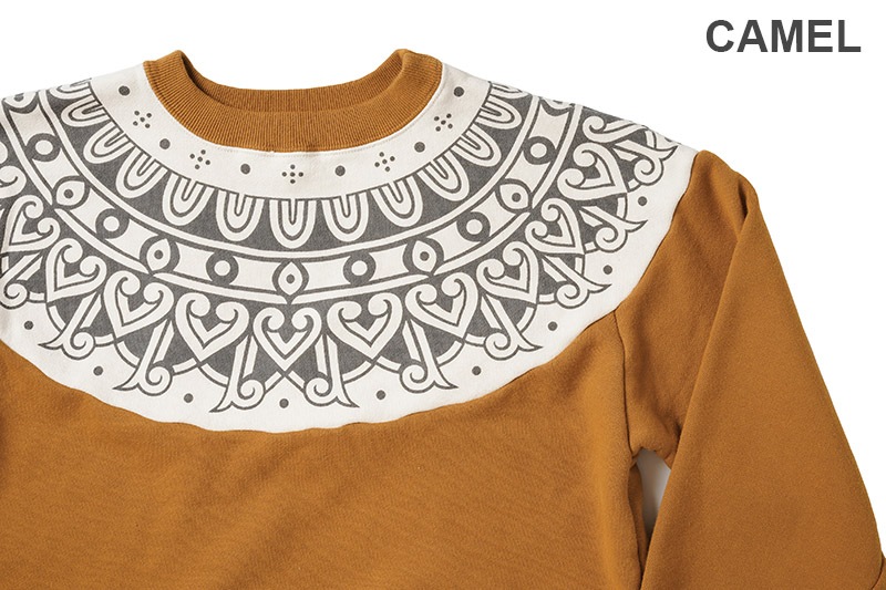 FULLCOUNT �ե륫����� �������å� �ȥ졼�ʡ� "Tribal Pattern Sweatshirts" 3764