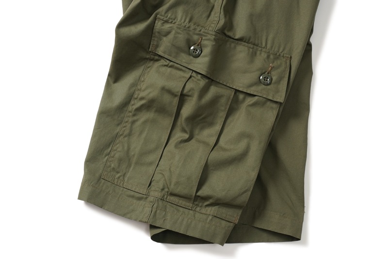 BUZZ RICKSON'S Хꥯ ѥ ϡեѥ "TROUSERS, MEN'S, COTTON WIND RESISTANT POPLIN, OLIVE GREEN, ARMY SHADE 107 SHORTS"BR51907