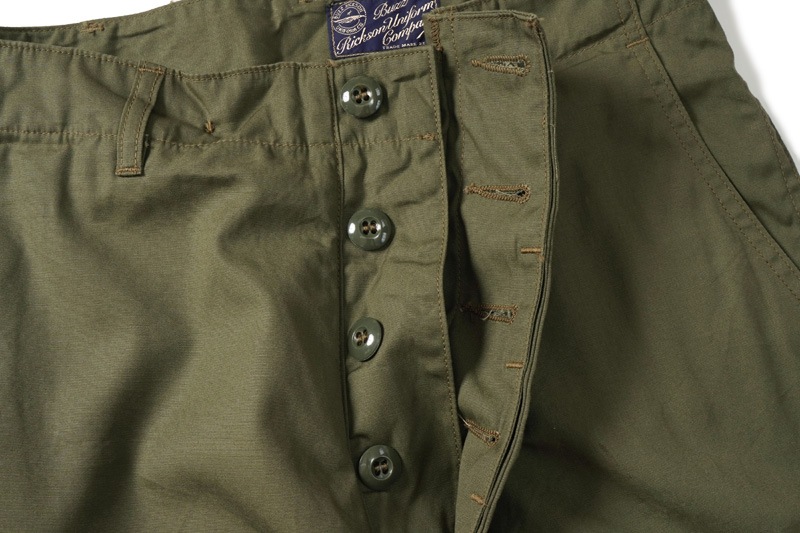 BUZZ RICKSON'S Хꥯ ѥ ϡեѥ "TROUSERS, MEN'S, COTTON WIND RESISTANT POPLIN, OLIVE GREEN, ARMY SHADE 107 SHORTS"BR51907