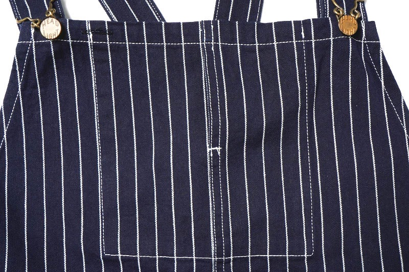 HEADLIGHT �إåɥ饤�� �����С�������  "8oz. SPECIAL WOVEN STRIPE DENIM LOW BACK OVERALLS"  HD42498