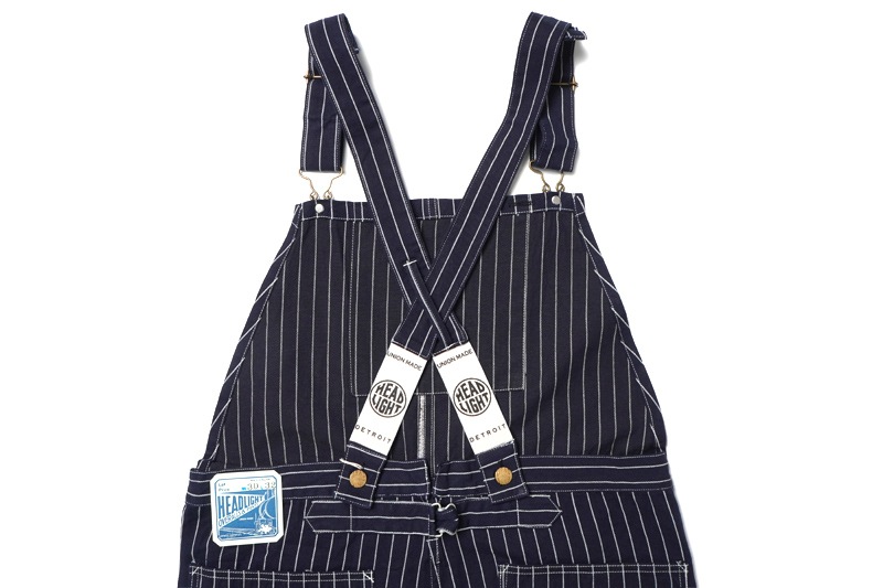 HEADLIGHT �إåɥ饤�� �����С�������  "8oz. SPECIAL WOVEN STRIPE DENIM LOW BACK OVERALLS"  HD42498