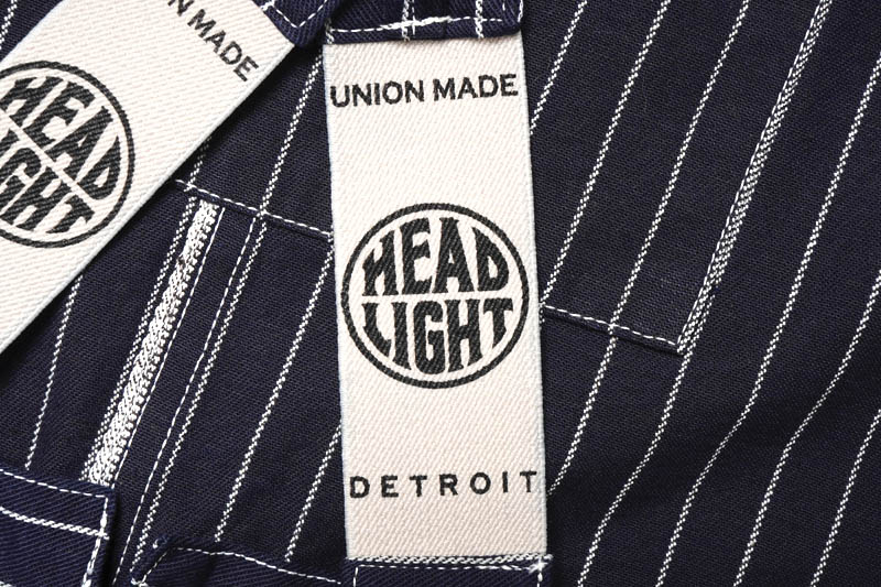 HEADLIGHT �إåɥ饤�� �����С�������  "8oz. SPECIAL WOVEN STRIPE DENIM LOW BACK OVERALLS"  HD42498