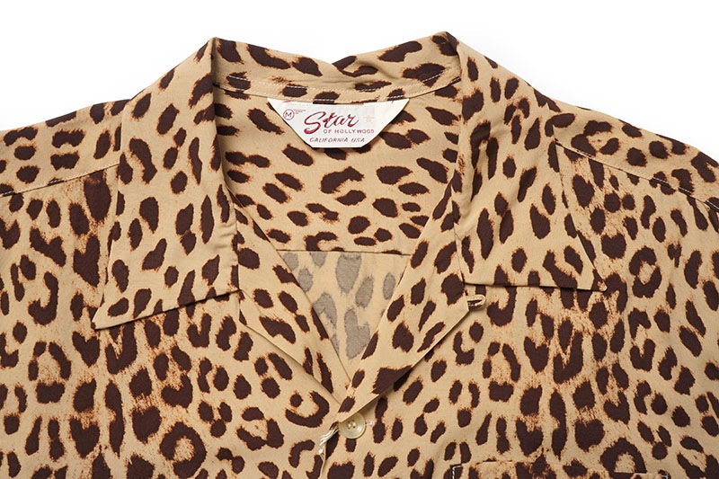STAR OF HOLLYWOOD ���������֥ϥꥦ�å� Ĺµ ����� HIGH DENSITY RAYON L/S OPEN SHIRT  "LEOPARD"  SH29489