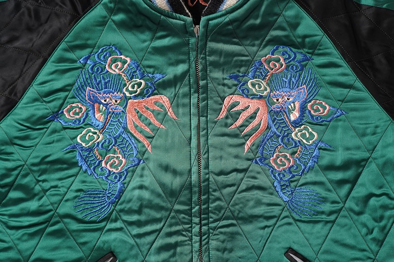 TAILOR TOYO �ơ��顼���Ρ����������Mid 1950s Style Velveteen �� Acetate Quilted Souvenir Jacket  ��Stencil Paint�� TOYO ENTERPRISE 60th Anniversary Special Edition  ��TIGER HEAD�� �� ��EAGLE��  TT15809-119