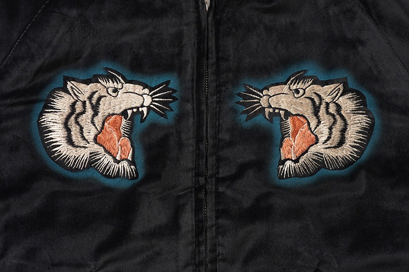 TAILOR TOYO �ơ��顼���Ρ����������Mid 1950s Style Velveteen �� Acetate Quilted Souvenir Jacket  ��Stencil Paint�� TOYO ENTERPRISE 60th Anniversary Special Edition  ��TIGER HEAD�� �� ��EAGLE��  TT15809-119