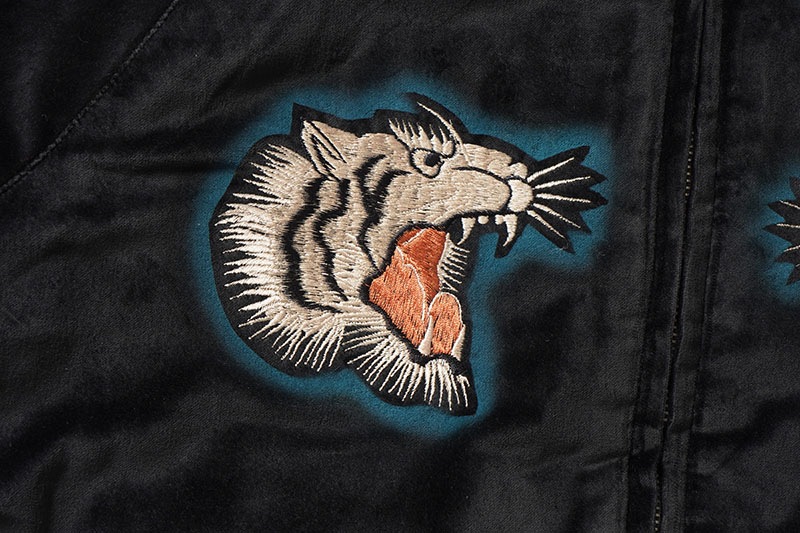 TAILOR TOYO �ơ��顼���Ρ����������Mid 1950s Style Velveteen �� Acetate Quilted Souvenir Jacket  ��Stencil Paint�� TOYO ENTERPRISE 60th Anniversary Special Edition  ��TIGER HEAD�� �� ��EAGLE��  TT15809-119