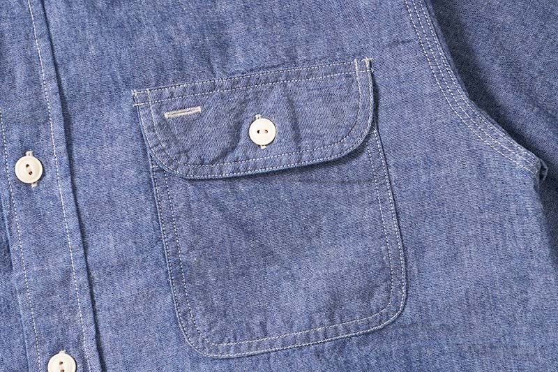 SUGAR CANE ���奬�������� Ⱦµ����� ��BLUE CHAMBRAY WORK SHIRT (SHORT SLEEVE)��  SC37941