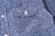 SUGAR CANE ���奬�������� Ⱦµ����� ��BLUE CHAMBRAY WORK SHIRT (SHORT SLEEVE)��  SC37941