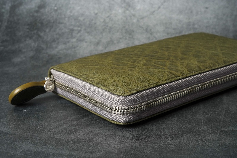 chapllin ����åץ�� ���󥰥�����å� "ELEPAHANT LEATHER LONG WALLET"KHAKI  CPW-RZ-EL