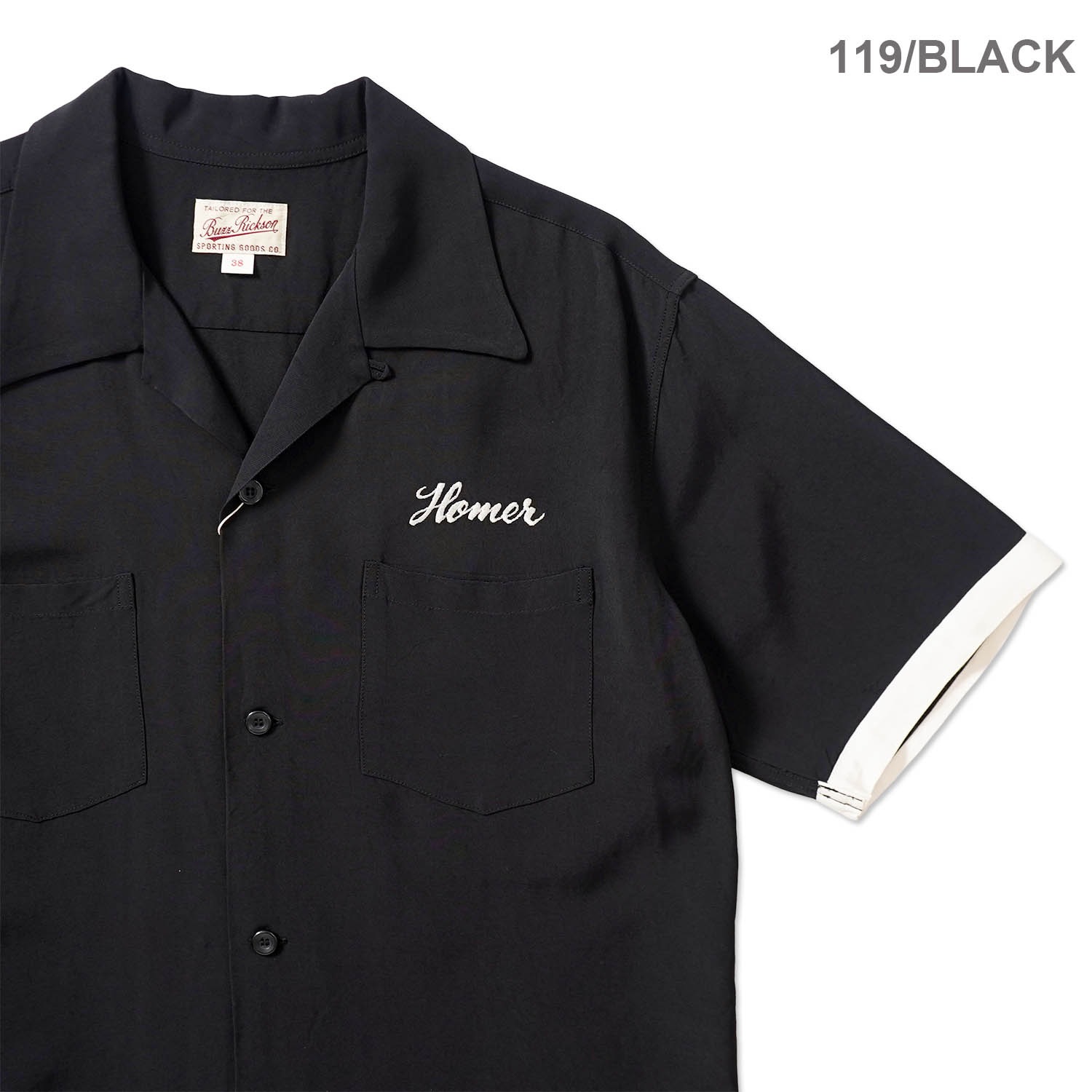 BUZZ RICKSON'S �Х��ꥯ���� Ⱦµ ����� BOWLING SHIRT ��STRATEGIC AIR COMMAND�� BR39735