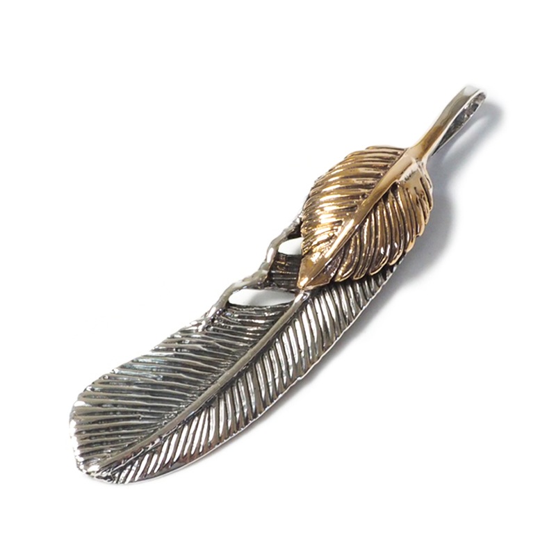 シルバー 羽根ペンダントとバングルセット　最終価格 カレン族シルバー バングル フリーサイズ 羽根文様 SV950 a08