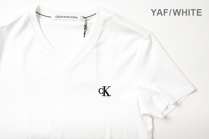 CALVIN KLEIN JEANS ����Х󥯥饤�󥸡��� Ⱦµ T����� ONE POINT LOGO V NECK S/S T-SHIRT J30J315063