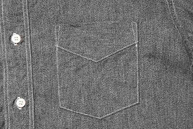 FULLCOUNT ե륫 Ĺµ ץ륪С  "Covert Chambray Stand Collar Shirt"  4084