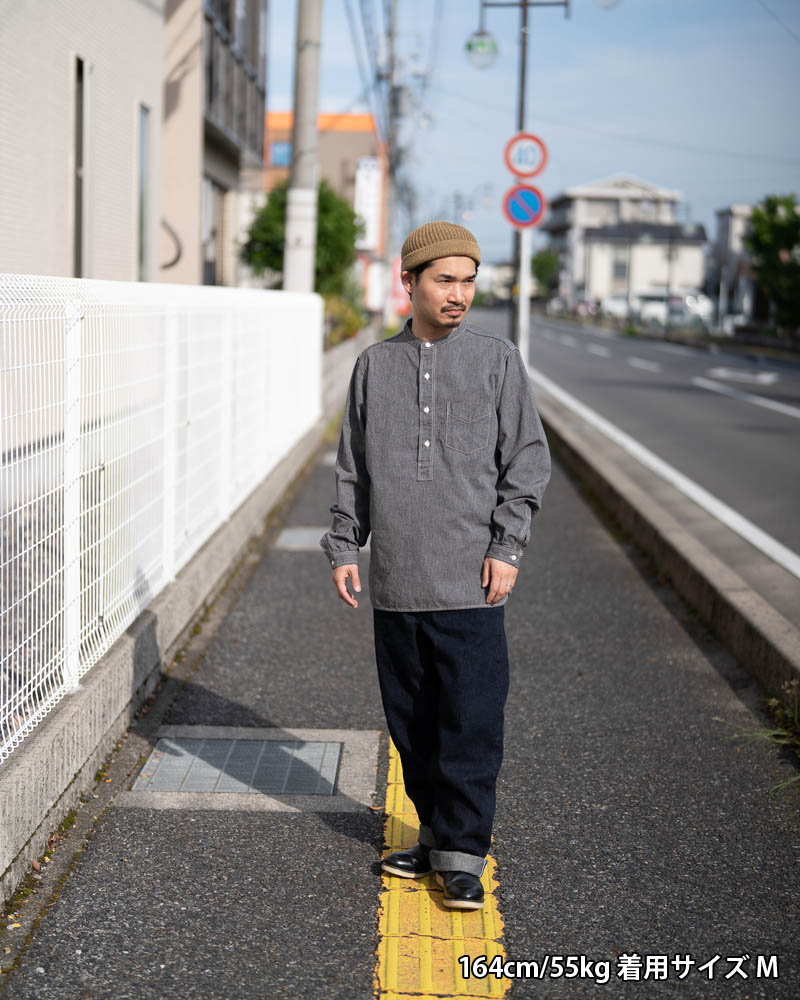 FULLCOUNT ե륫 Ĺµ ץ륪С  "Covert Chambray Stand Collar Shirt"  4084