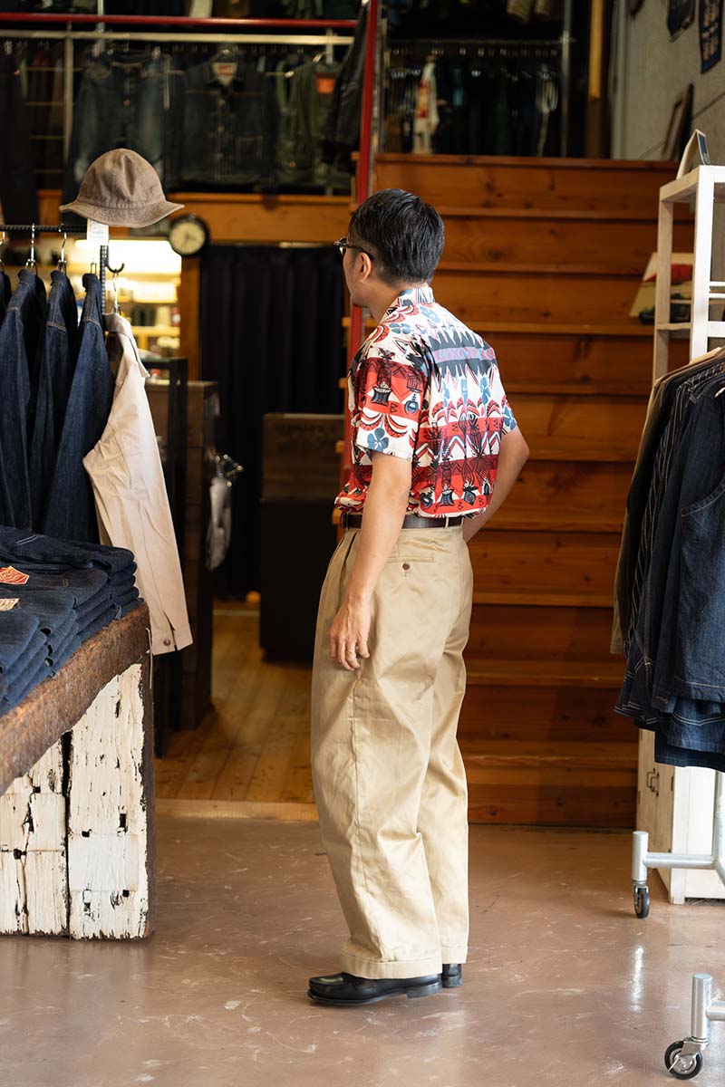 SUN SURF ���󥵡��� Ⱦµ �����ϥ���� RAYON HAWAIIAN SHIRT ��TROPICAL WOODCUT��  SS39504