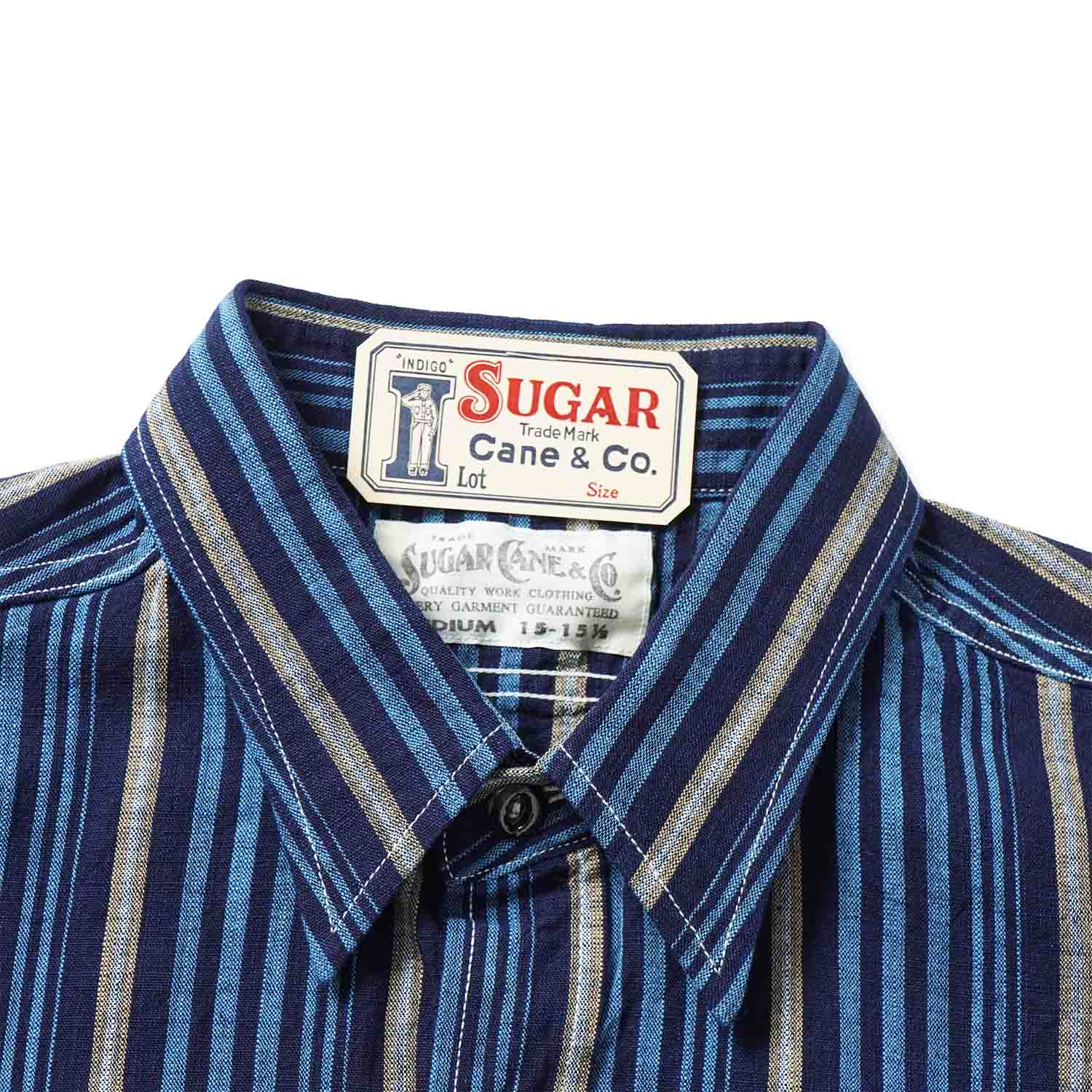 SUGAR CANE ���奬�������� Ĺµ ����� "FICTION ROMANCE 5.5oz. INDIGO STRIPE WORK SHIRT"  SC29592