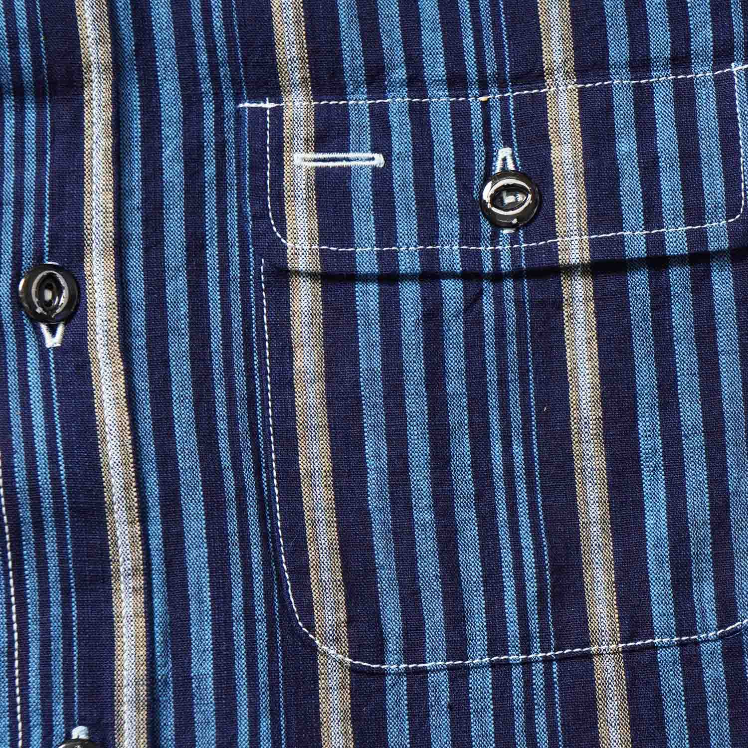 SUGAR CANE ���奬�������� Ĺµ ����� "FICTION ROMANCE 5.5oz. INDIGO STRIPE WORK SHIRT"  SC29592