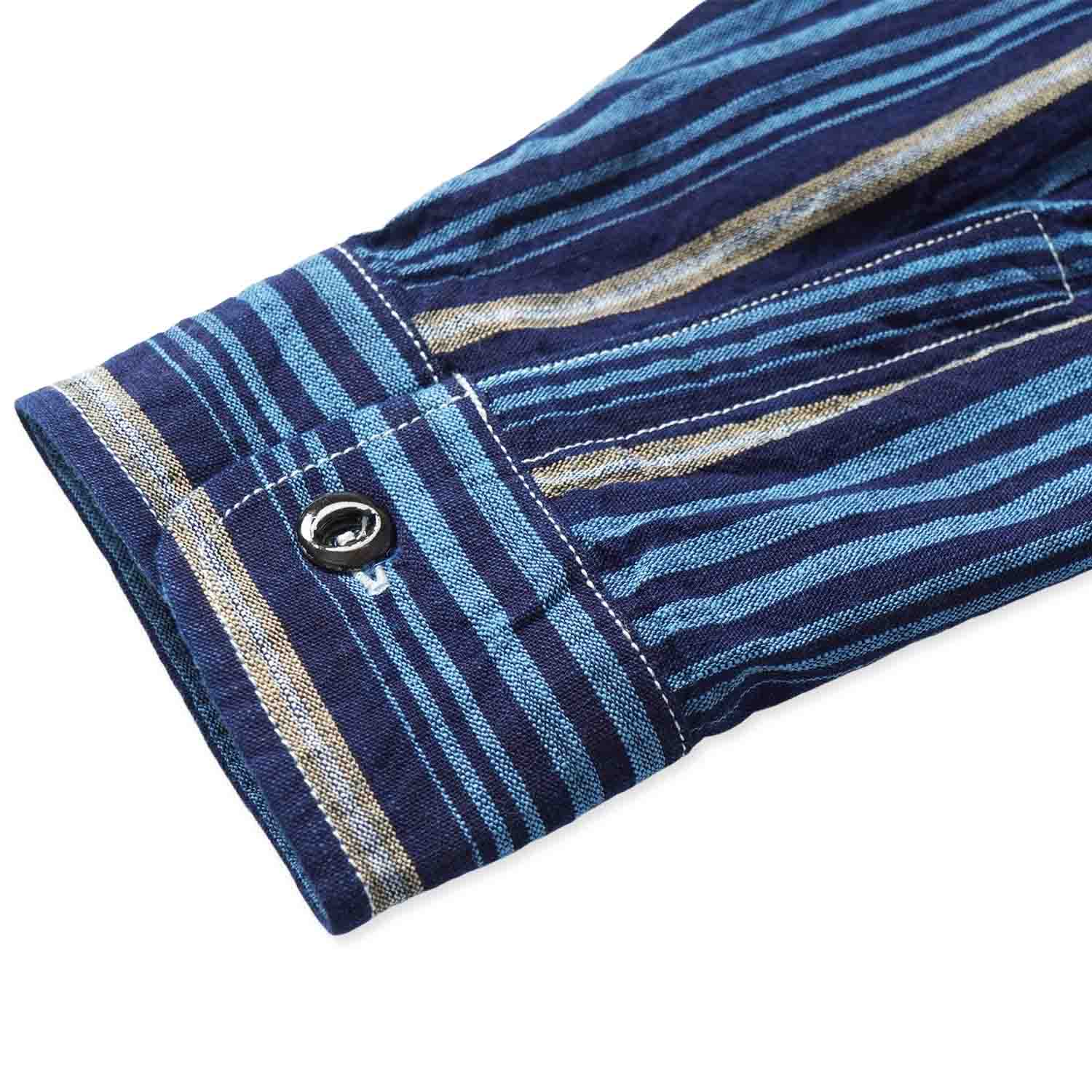 SUGAR CANE ���奬�������� Ĺµ ����� "FICTION ROMANCE 5.5oz. INDIGO STRIPE WORK SHIRT"  SC29592