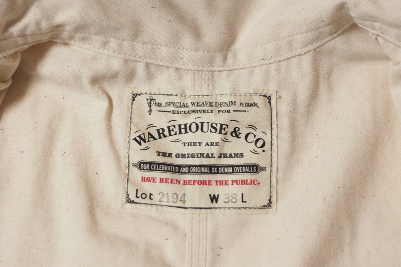 ͽʡWAREHOUSE ϥ 㥱å Lot 2194 "WHITE TWILL 4POCEKTS COVERALL" 2194(23SS)