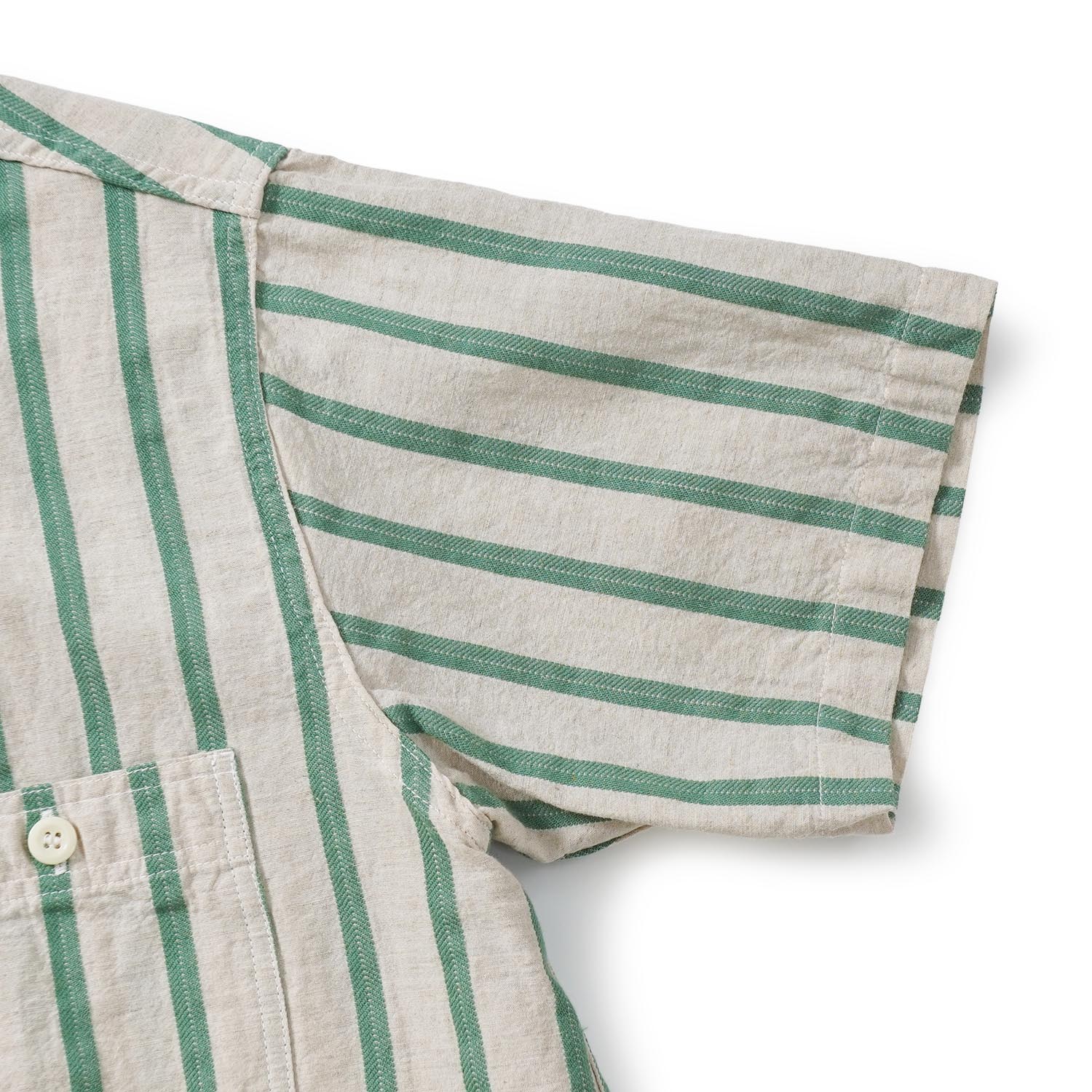 SUGAR CANE ���奬�������� Ⱦµ����� ��COTTON LINEN DOBBY HERRINGBONE STRIPE S/S WORK SHIRT�� SC39727