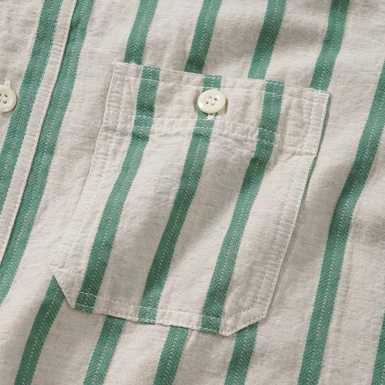 SUGAR CANE ���奬�������� Ⱦµ����� ��COTTON LINEN DOBBY HERRINGBONE STRIPE S/S WORK SHIRT�� SC39727