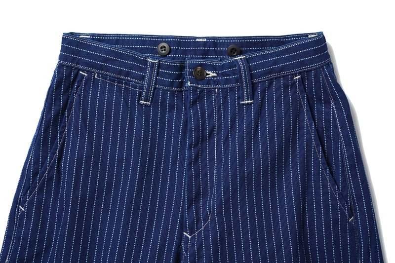 FULLCOUNT ե륫 ѥ "Indigo Wabash Stripe Farmers Trousers" 1128-4