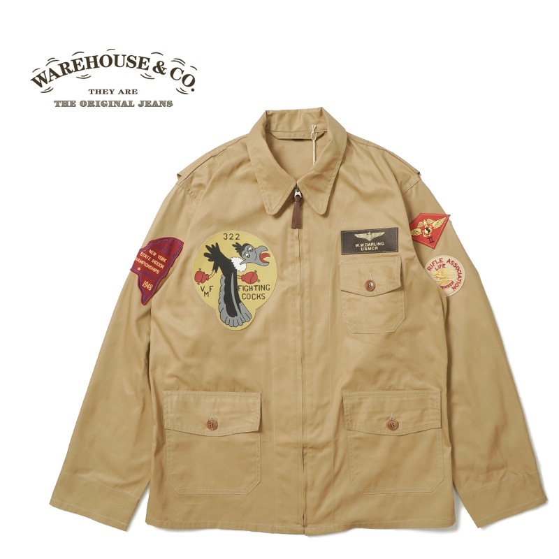 WAREHOUSE ϥ 㥱å  Lot 2219 M-421a JKT USMCR M-421A VMF322  "FIGHTING COCKS" åץꥱ  2219-APP(24SS)