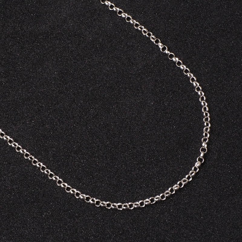 ロールチェーン（3.0mm幅）45cm シルバー925 ロールチェーン ネックレス 幅3.0mm 45cm 銀製 ロールチェーン（3.0mm幅）45cm ロールチェーン ステンレスチェーン  シルバー Roll Chain 幅 長さ 太め 細め 切れにくい 錆びにくい 剥がれない チェーンの種類 - 【SILVERKYASYA  ギフトモール店】- プレゼント ...