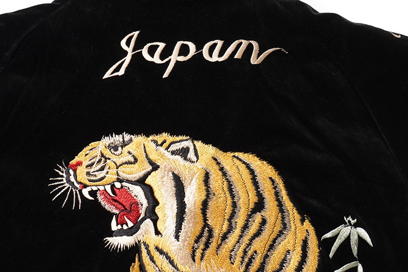 TAILOR TOYO ơ顼  Mid 1950s Style Velveteen Souvenir Jacket  ROARING TIGER  WHITE EAGLE  TT15544-119