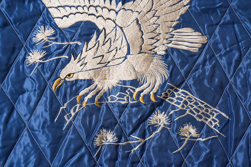 TAILOR TOYO ơ顼  Mid 1950s Style Velveteen Souvenir Jacket  ROARING TIGER  WHITE EAGLE  TT15544-119