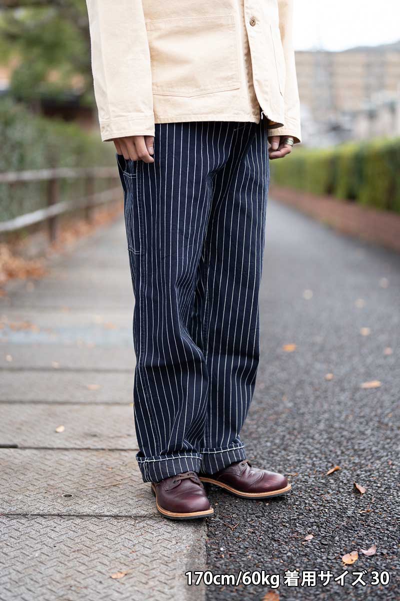 HEADLIGHT إåɥ饤 ѥ "HEADLIGHT 8oz. SPECIAL WOVEN STRIPE DENIM WAIST OVERALLS" HD42499