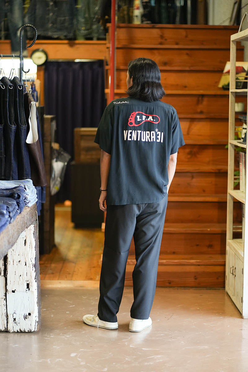 STYLE EYES �������륢���� Ⱦµ �����  RAYON BOWLING SHIRT  "I.F.A"  SE39457