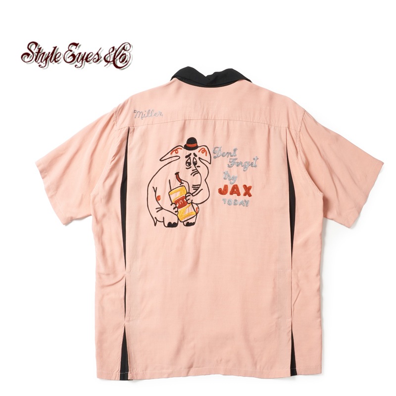 STYLE EYES �������륢���� Ⱦµ �����  RAYON BOWLING SHIRT  ��JAX BEER��  SE39458