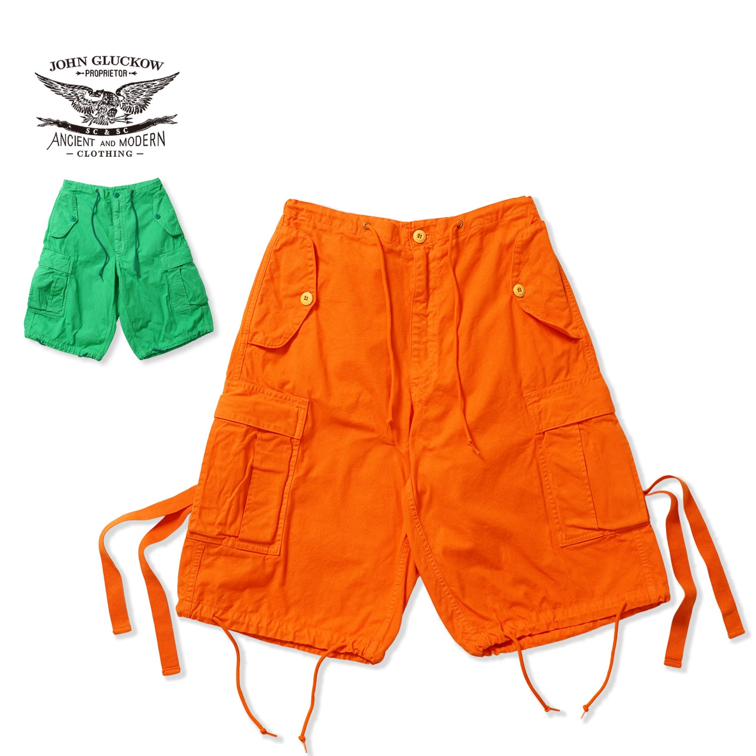グッドイナフ　フライトパンツ　オレンジ ショートパンツ パラシュート　初期 ボトムス,ハーフパンツ・ショーツ | ろーぐす オンラインショップ
