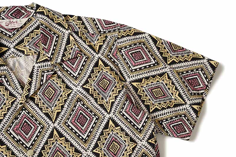 STAR OF HOLLYWOOD ֥ϥꥦå Ⱦµ  BROAD COTTON OPEN SHIRT GEOMETRIC DIAMOND SH38386