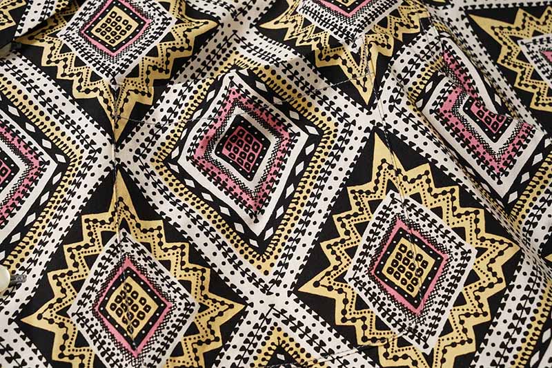STAR OF HOLLYWOOD ֥ϥꥦå Ⱦµ  BROAD COTTON OPEN SHIRT GEOMETRIC DIAMOND SH38386